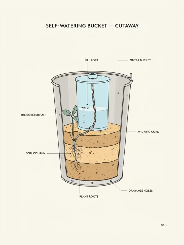 Self Watering Bucket Modifications