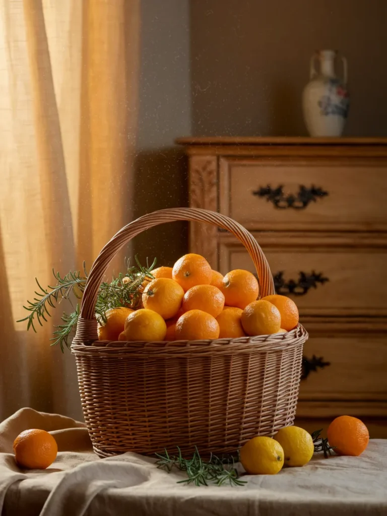 Wicker basket care tips graphic covering cleaning, sunlight, snags, and safety for living room baskets