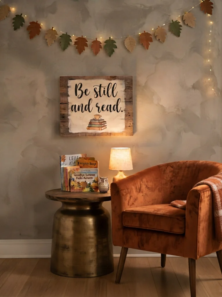 A person lifting one sign off a bedroom wall while a second sign leans on the floor, ready to swap.