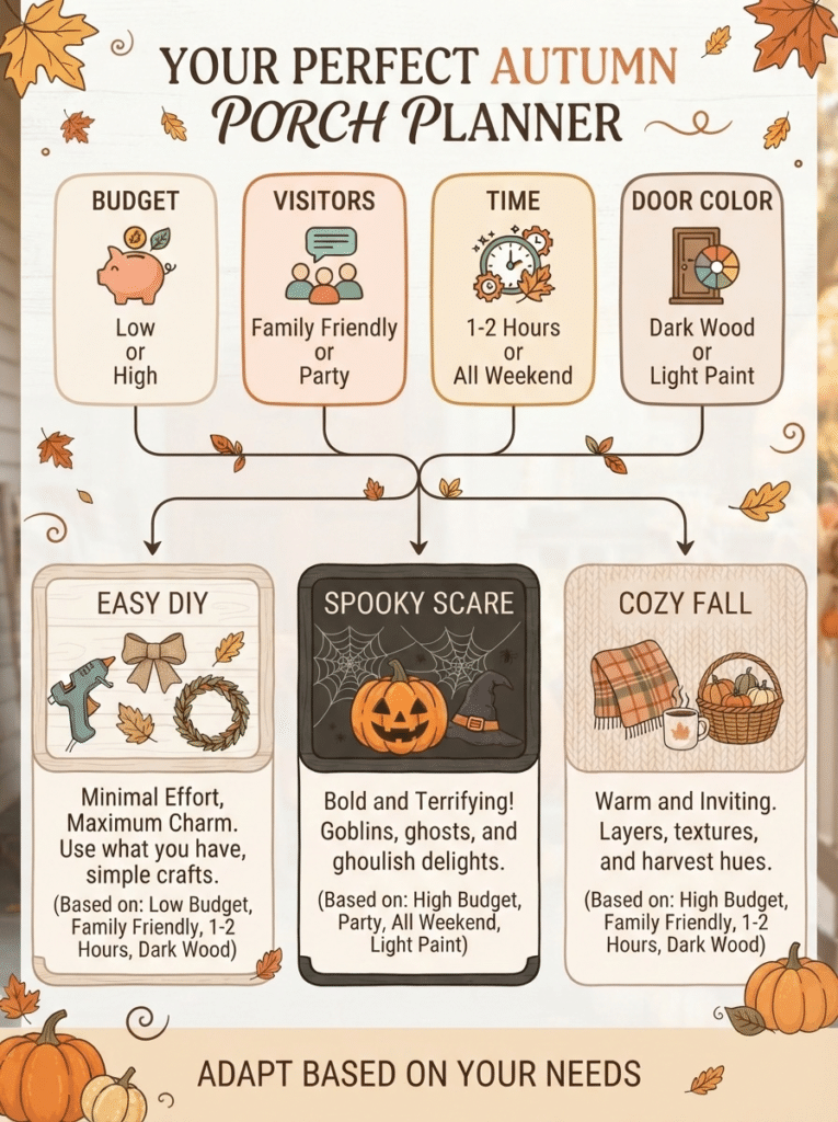 Flowchart for choosing the best Halloween door ideas