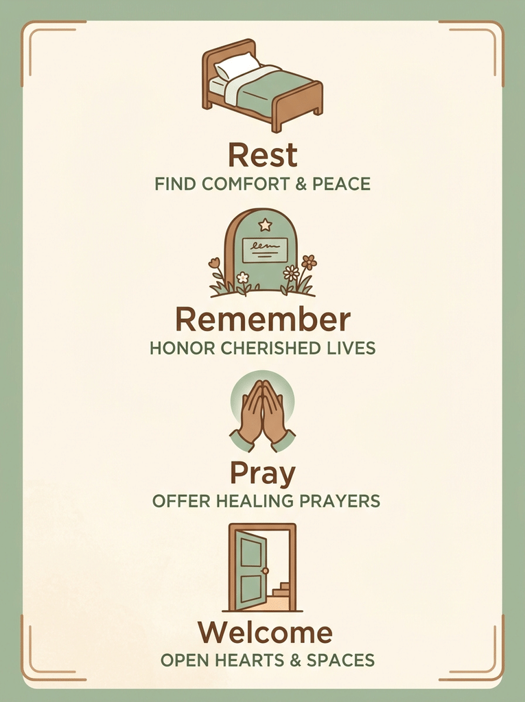Four goals of Christian bedroom decor: rest, remember, pray, and welcome