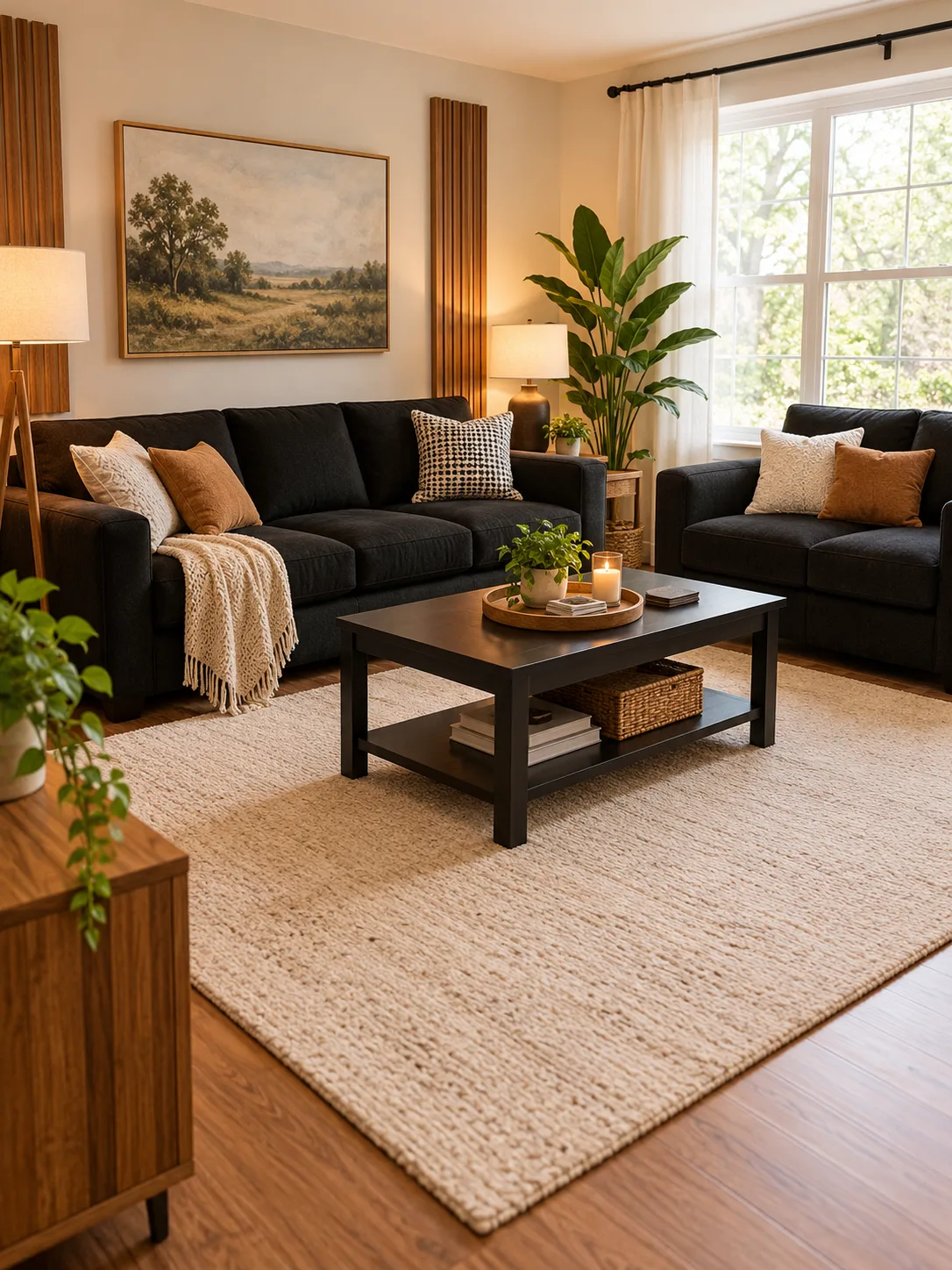 Ready to Style a Black Living Room Set That Feels Warm, Not Heavy?