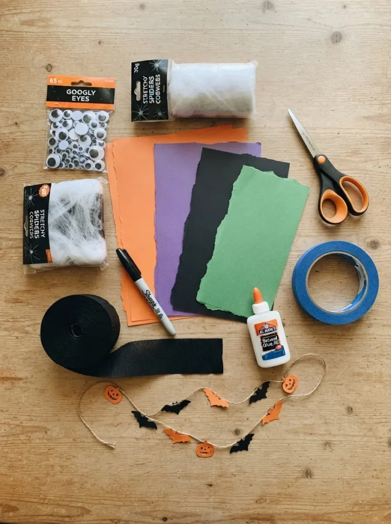 Budget friendly supplies for a Halloween door decorations contest