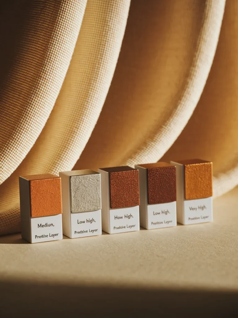 Chart comparing types of garden decor metal by look, rust resistance, and care level