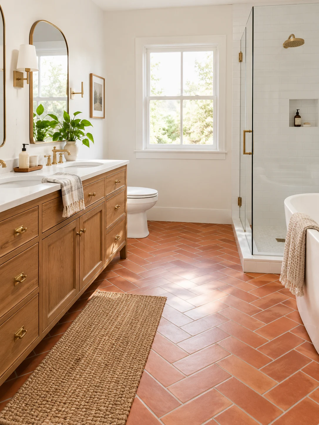 30 Modern Terracotta Bathroom Tile Combination Ideas to Transform Your Space
