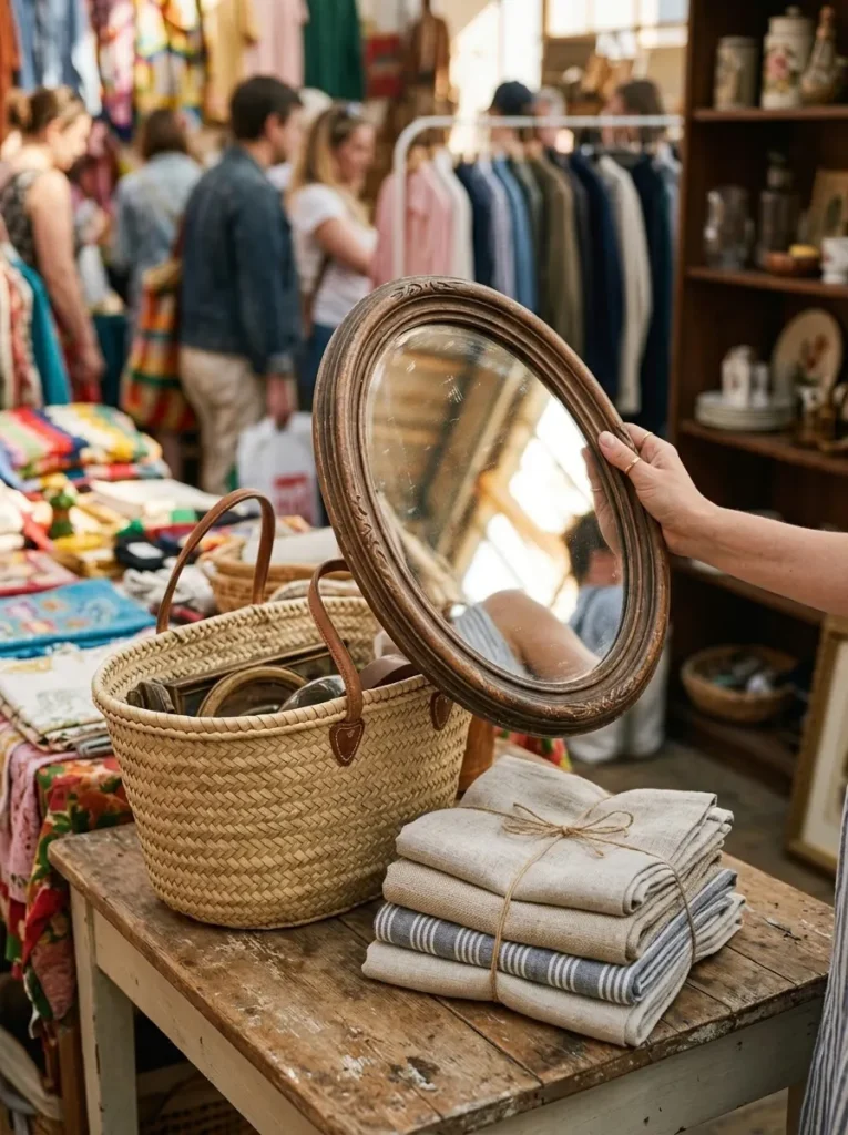 Shopping secondhand for budget Hamptons bedroom decor