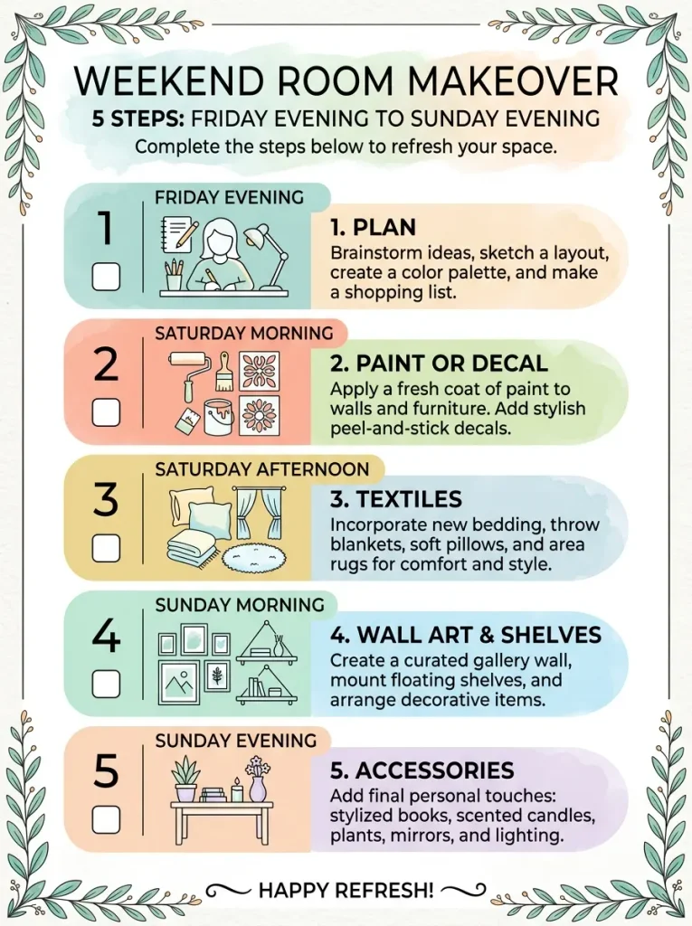 Weekend plan for a bathroom decor makeover