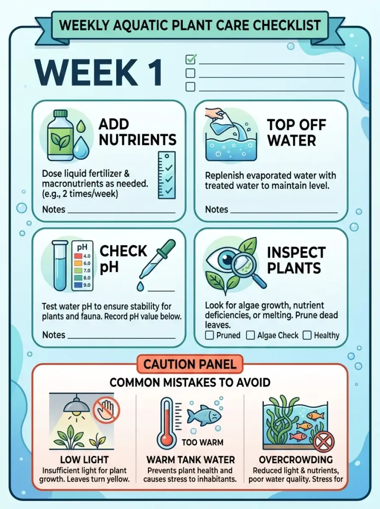 Weekly maintenance checklist and common mistakes for a hydroponic tower garden.